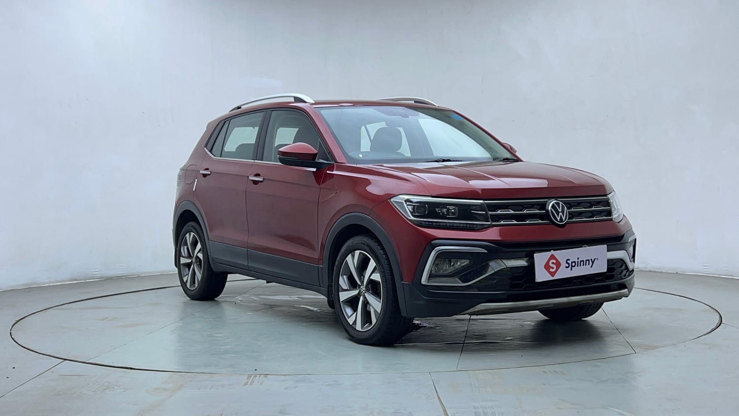Used 2023 Volkswagen Taigun Topline 1.0 TSI AT Petrol Automatic exterior RIGHT FRONT CORNER VIEW