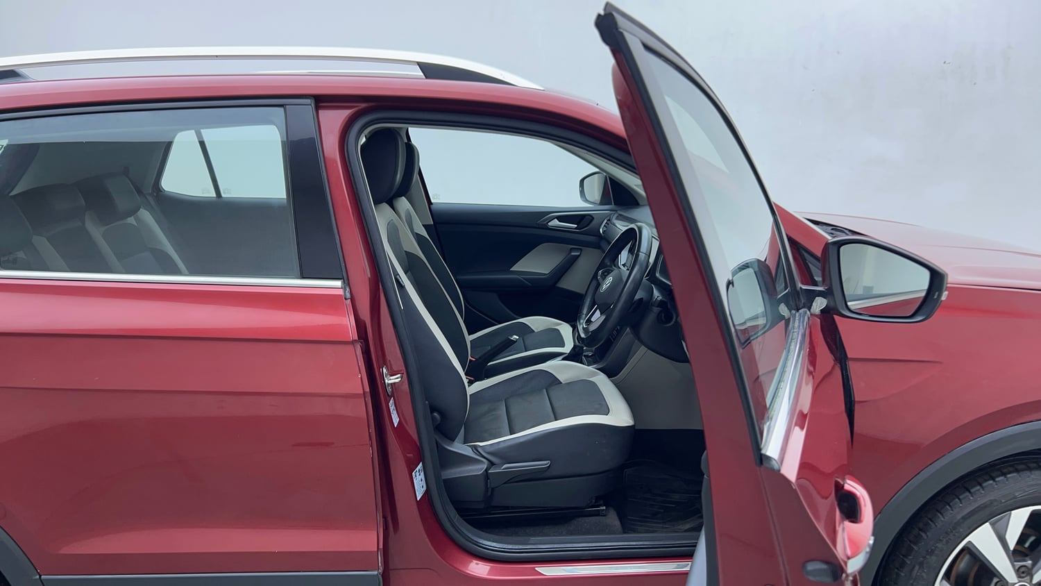 Used 2023 Volkswagen Taigun Topline 1.0 TSI AT Petrol Automatic interior RIGHT SIDE FRONT DOOR CABIN VIEW