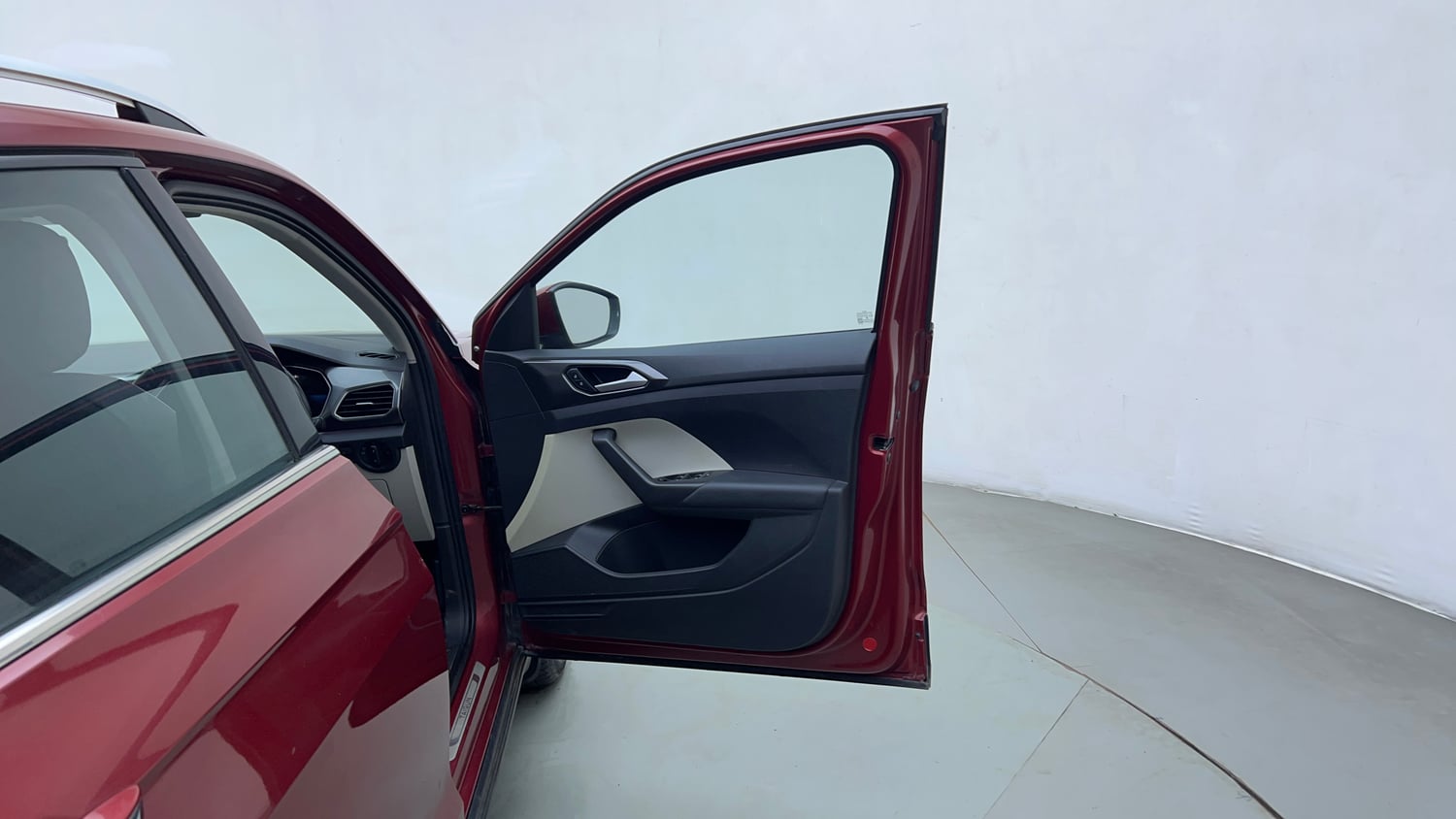 Used 2023 Volkswagen Taigun Topline 1.0 TSI AT Petrol Automatic interior RIGHT FRONT DOOR OPEN VIEW