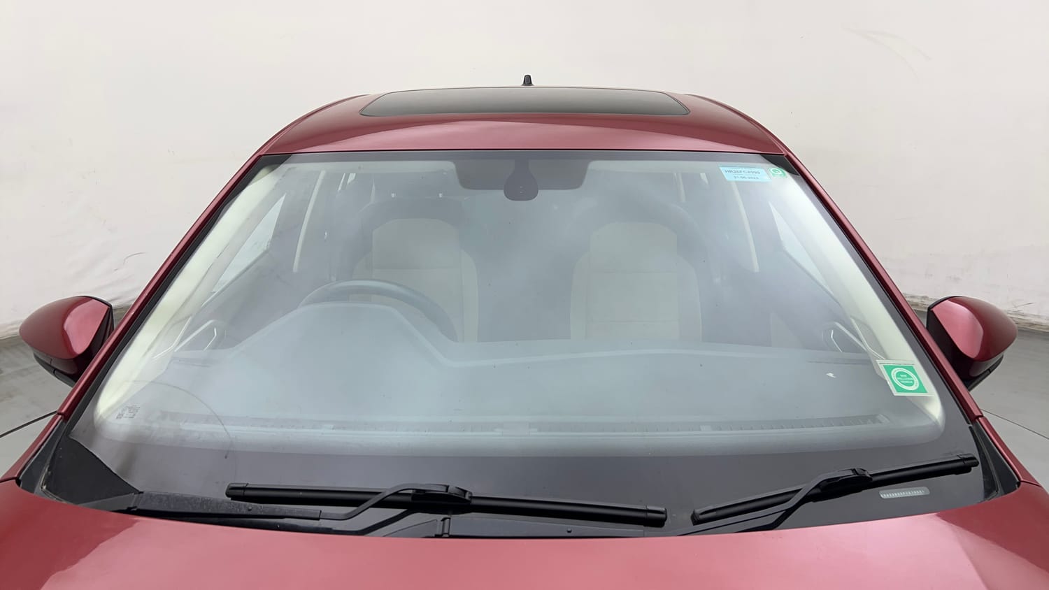 Used 2023 Volkswagen Virtus Topline 1.0 TSI MT Petrol Manual exterior FRONT WINDSHIELD VIEW
