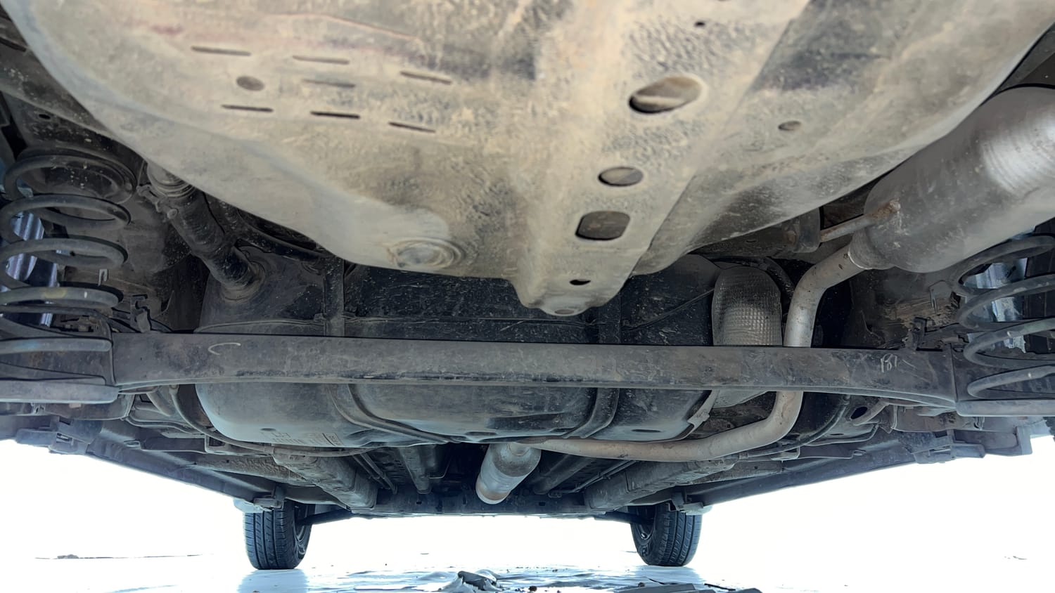 Used 2015 Maruti Suzuki Swift Dzire VXI Petrol Manual extra REAR UNDERBODY VIEW (TAKEN FROM REAR)