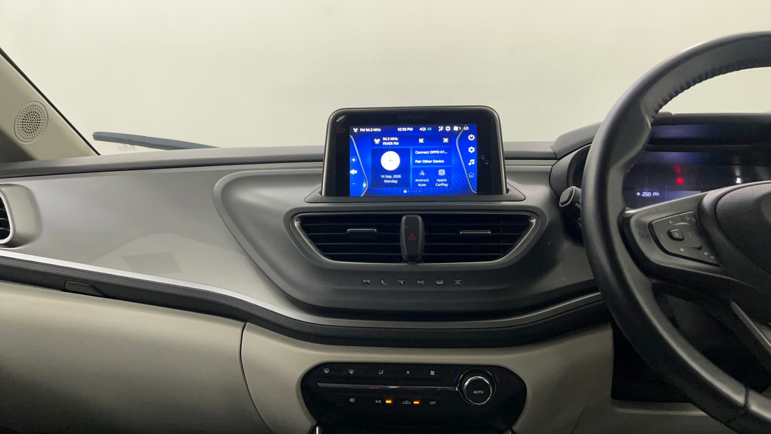 Used 2023 Tata Altroz XZ Plus (O) (S) iCNG Cng Manual interior MUSIC SYSTEM & AC CONTROL VIEW