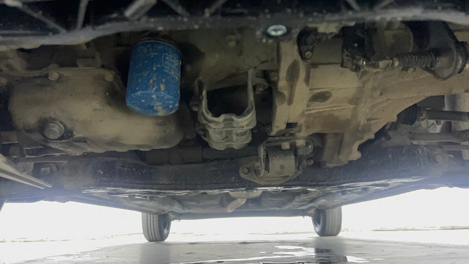 Used 2017 Hyundai Grand i10 Sportz 1.2 Kappa VTVT Petrol Manual extra FRONT LEFT UNDERBODY VIEW