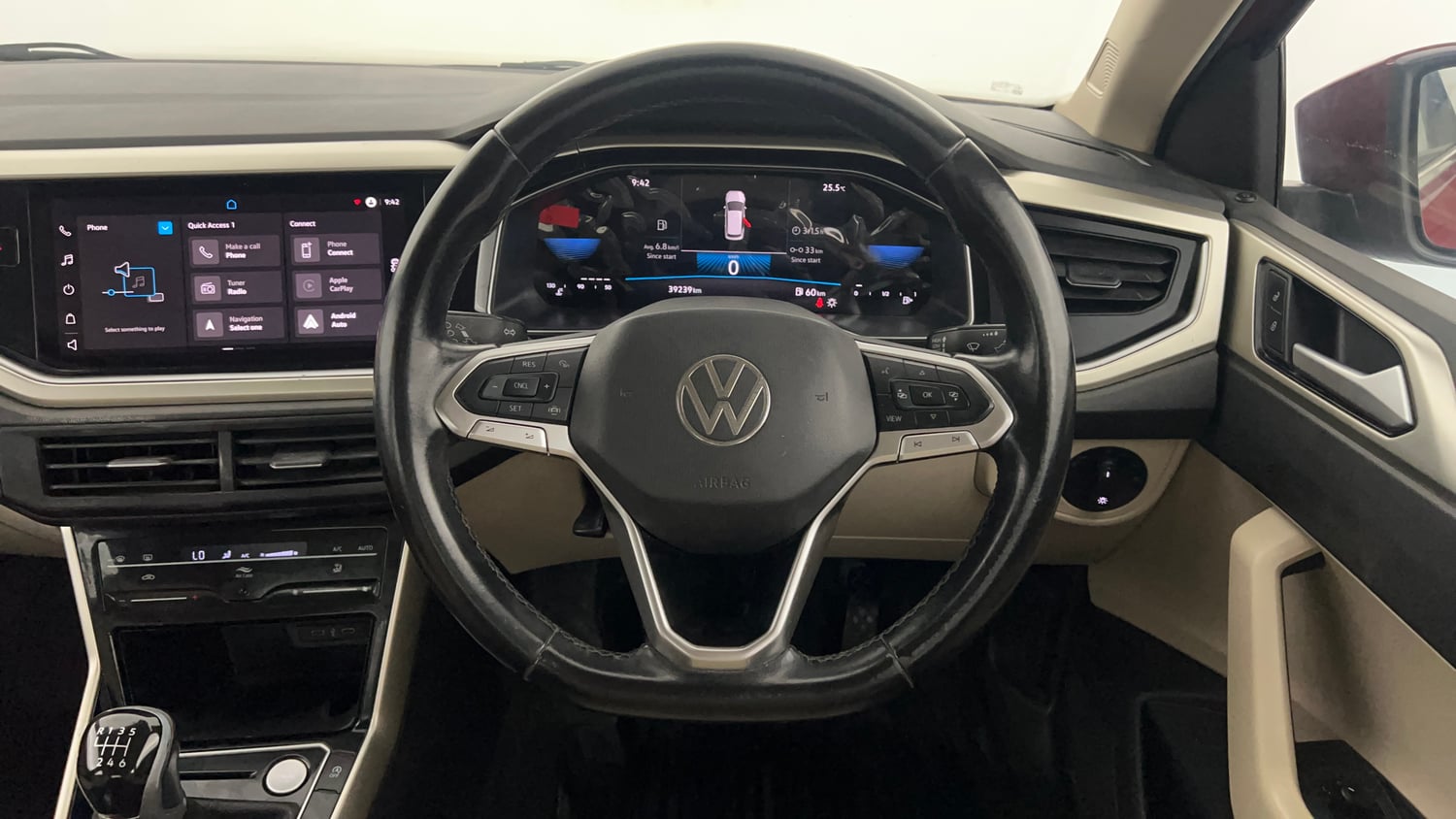 Used 2023 Volkswagen Virtus Topline 1.0 TSI MT Petrol Manual interior STEERING VIEW