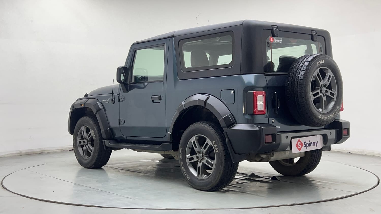 Used 2022 mahindra Thar LX Hard Top Petrol AT 4WD Petrol Automatic exterior LEFT REAR CORNER VIEW