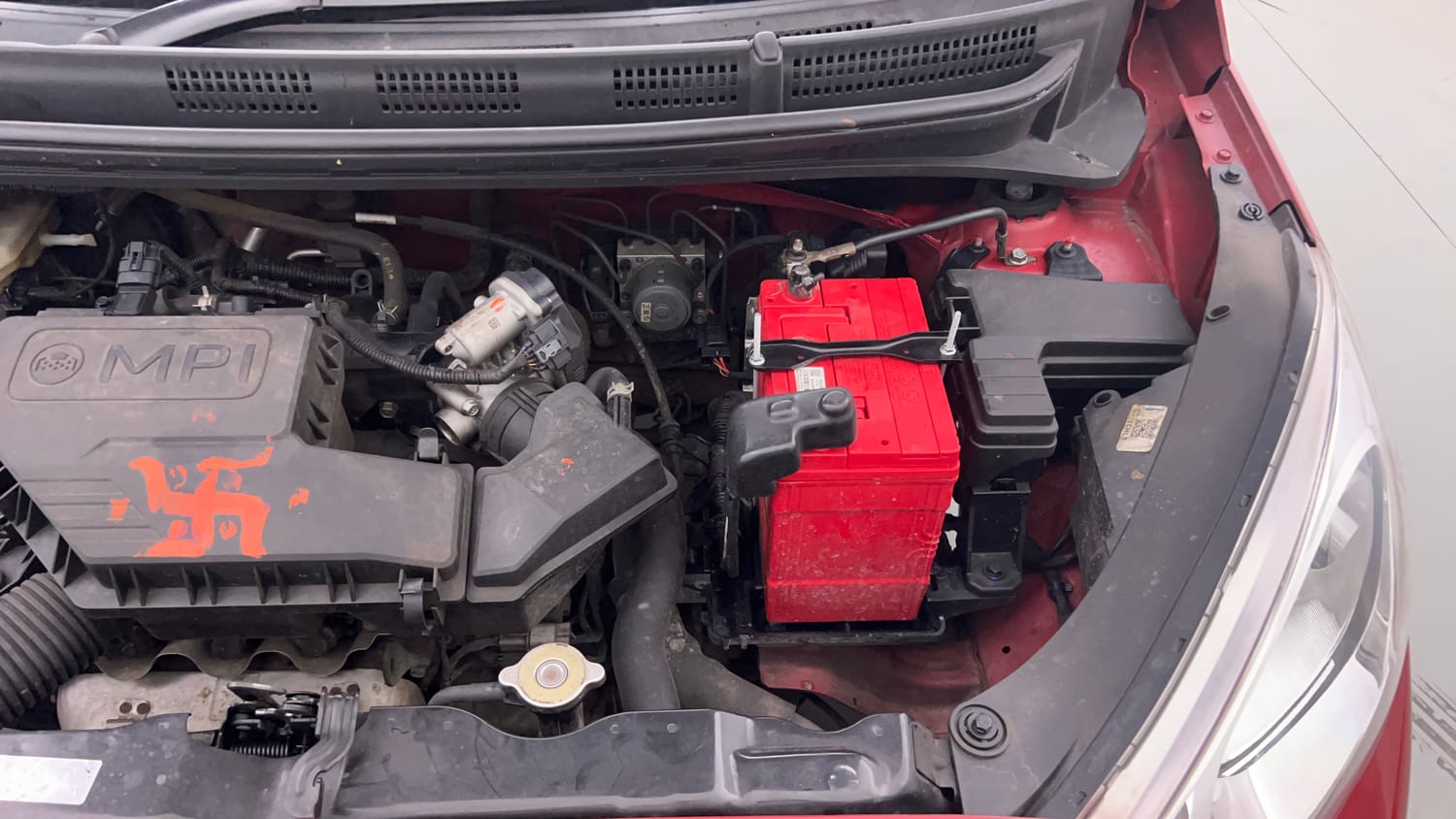 Used 2021 Hyundai Santro Sportz Petrol Manual engine ENGINE LEFT SIDE VIEW