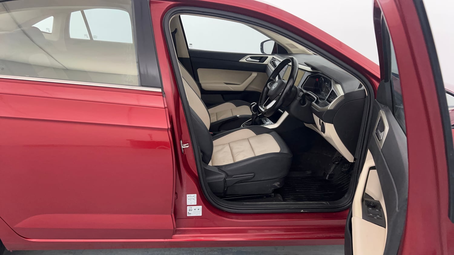 Used 2023 Volkswagen Virtus Topline 1.0 TSI MT Petrol Manual interior RIGHT SIDE FRONT DOOR CABIN VIEW