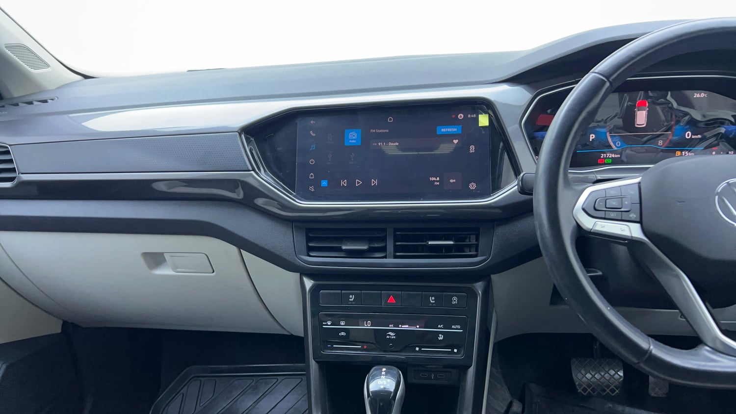 Used 2023 Volkswagen Taigun Topline 1.0 TSI AT Petrol Automatic interior MUSIC SYSTEM & AC CONTROL VIEW