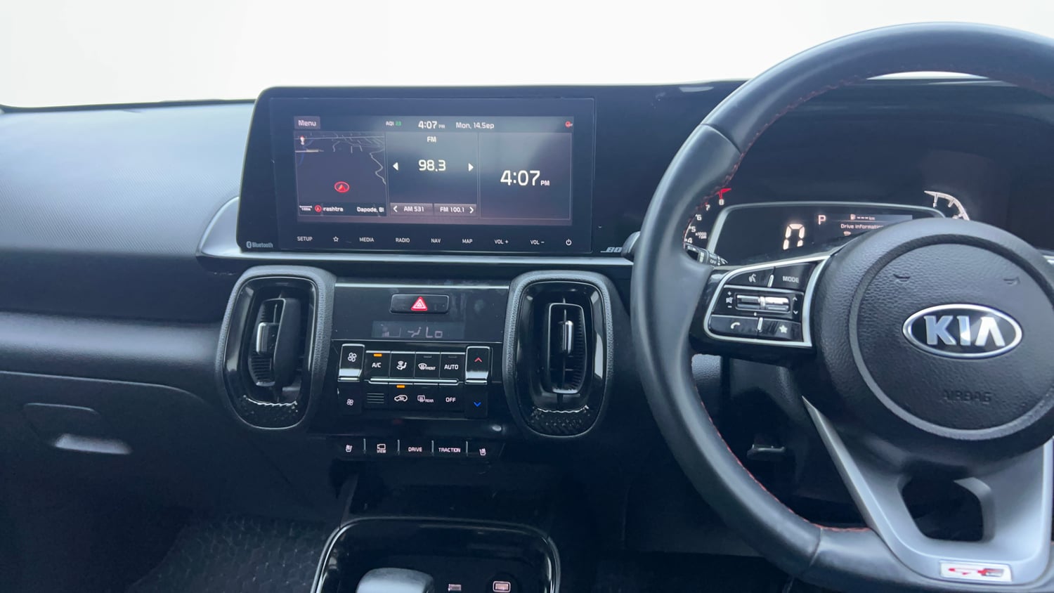 Used 2020 Kia Sonet GTX Plus 1.0 DCT Petrol Automatic interior MUSIC SYSTEM & AC CONTROL VIEW
