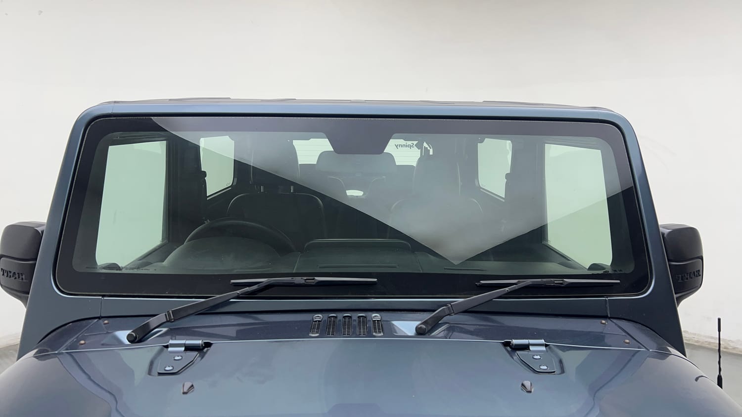 Used 2022 mahindra Thar LX Hard Top Petrol AT 4WD Petrol Automatic exterior FRONT WINDSHIELD VIEW
