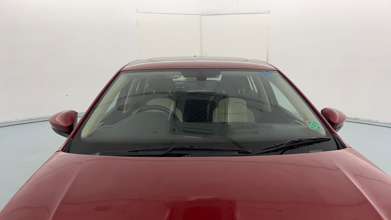 Used 2023 Volkswagen Virtus Topline 1.0 TSI MT Petrol Manual exterior FRONT WINDSHIELD VIEW