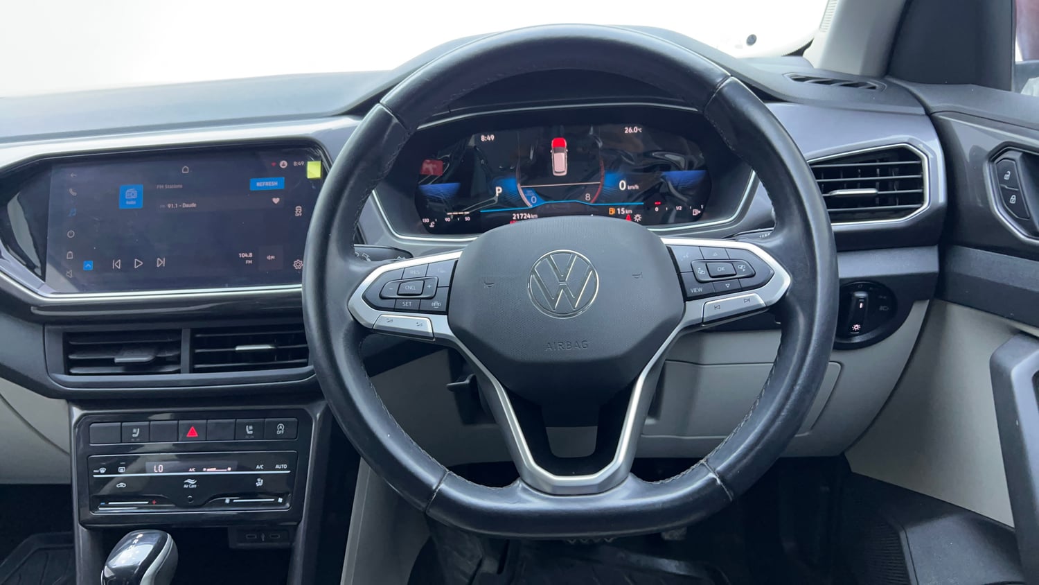 Used 2023 Volkswagen Taigun Topline 1.0 TSI AT Petrol Automatic interior STEERING VIEW
