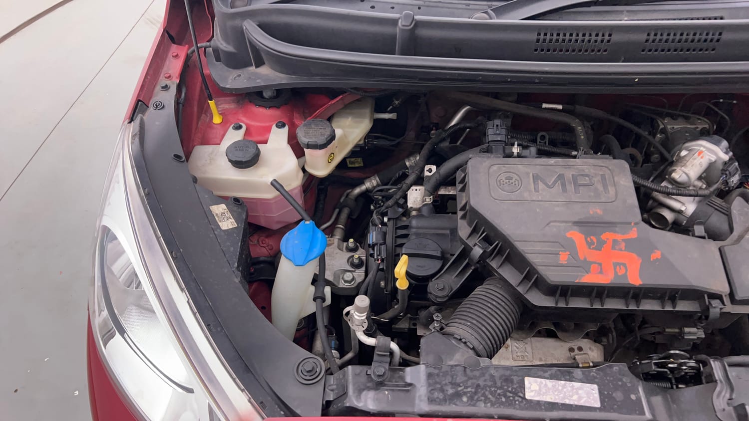 Used 2021 Hyundai Santro Sportz Petrol Manual engine ENGINE RIGHT SIDE VIEW