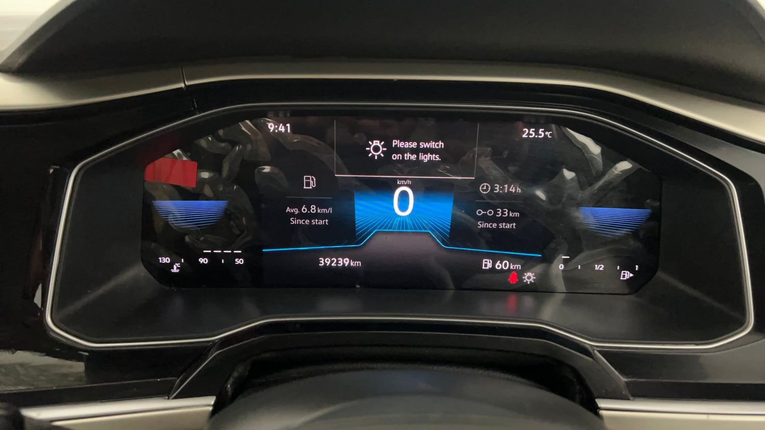 Used 2023 Volkswagen Virtus Topline 1.0 TSI MT Petrol Manual interior CLUSTERMETER VIEW