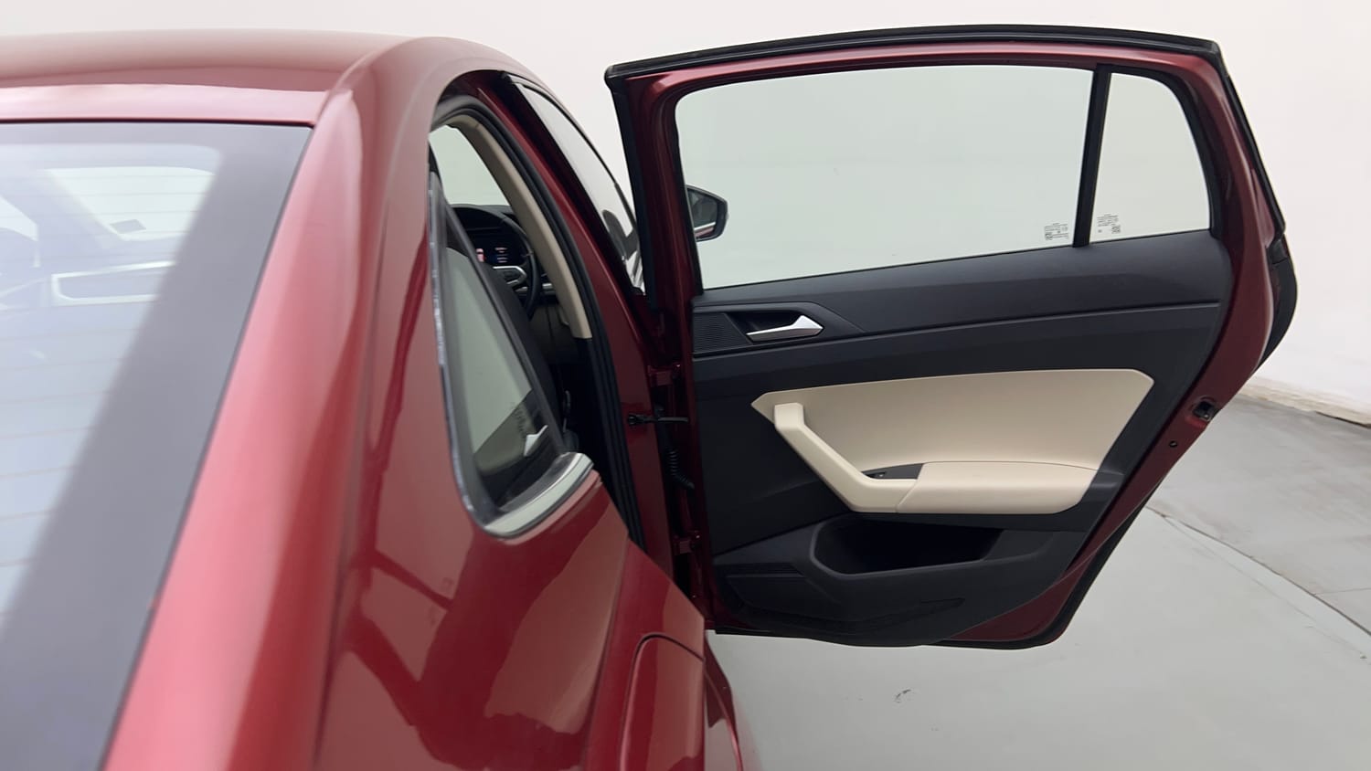Used 2023 Volkswagen Virtus Topline 1.0 TSI MT Petrol Manual interior RIGHT REAR DOOR OPEN VIEW