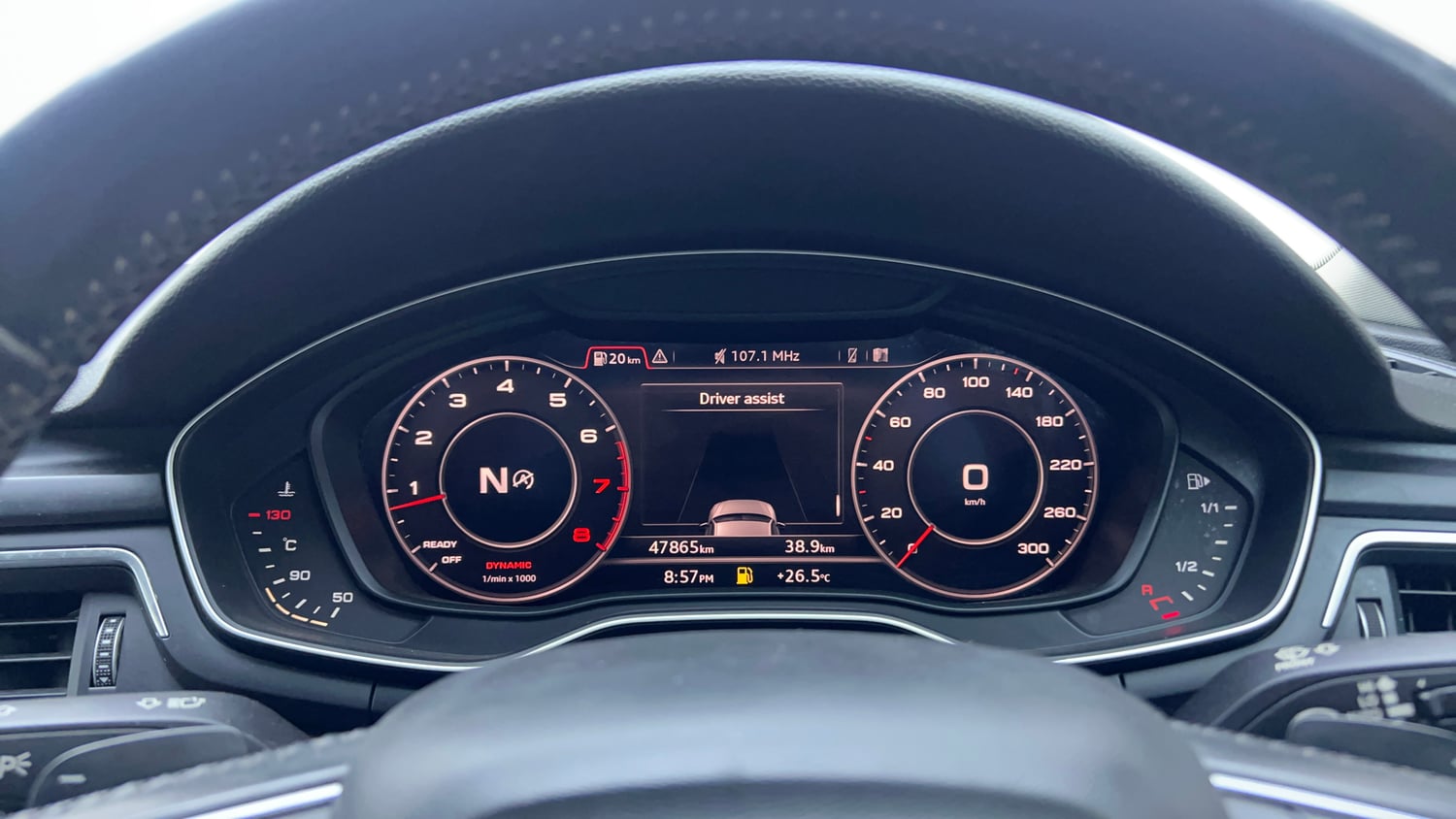 Used 2017 Audi A4 30 TFSI Technology Pack Petrol Automatic interior CLUSTERMETER VIEW