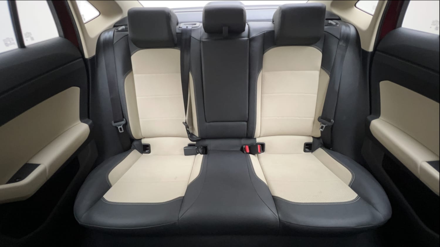 Used 2023 Volkswagen Virtus Topline 1.0 TSI MT Petrol Manual interior REAR SEAT CONDITION VIEW