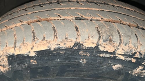 Used 2019 Datsun Go Plus T(O) Petrol Manual tyres RIGHT FRONT TYRE TREAD VIEW