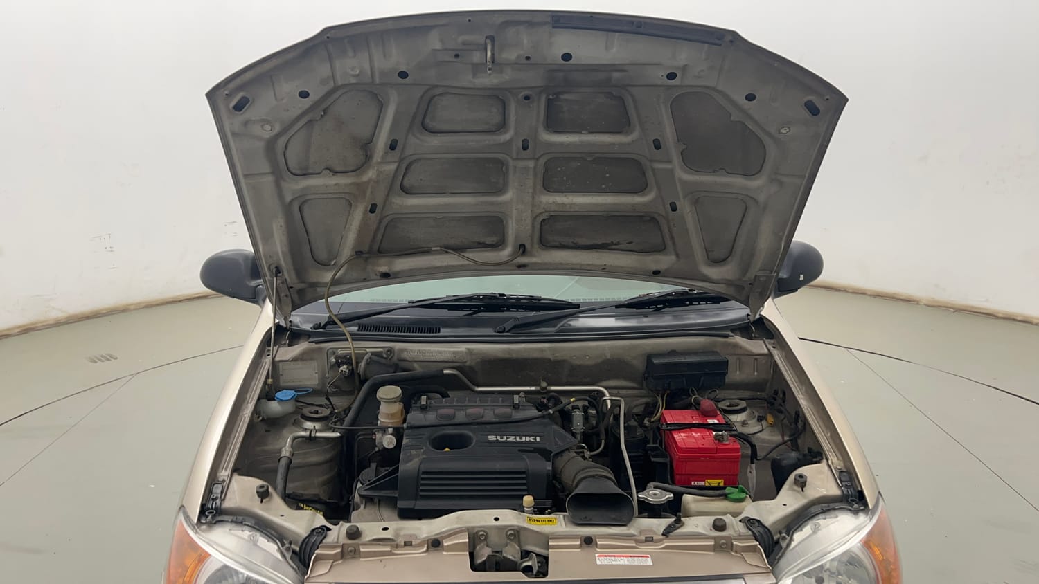 Used 2013 Maruti Suzuki Alto K10 LXi Petrol Manual engine ENGINE & BONNET OPEN FRONT VIEW