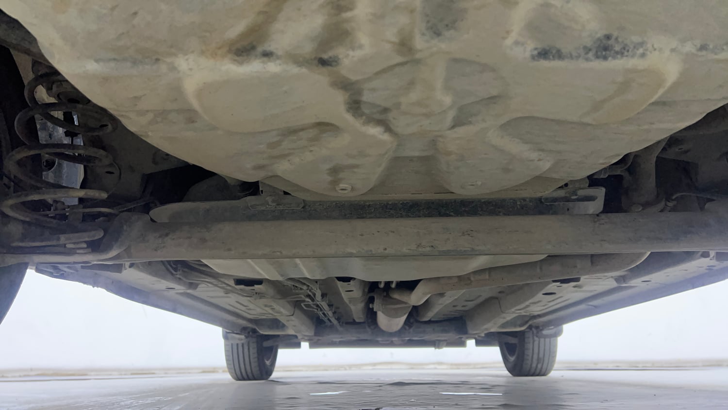 Used 2023 Tata Punch Creative Dual Tone AMT Petrol Automatic extra REAR UNDERBODY VIEW (TAKEN FROM REAR)