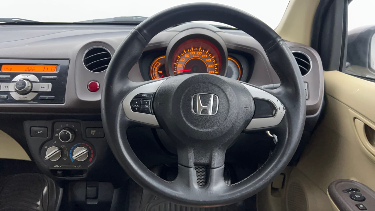 Used 2013 Honda Brio S MT Petrol Manual interior STEERING VIEW