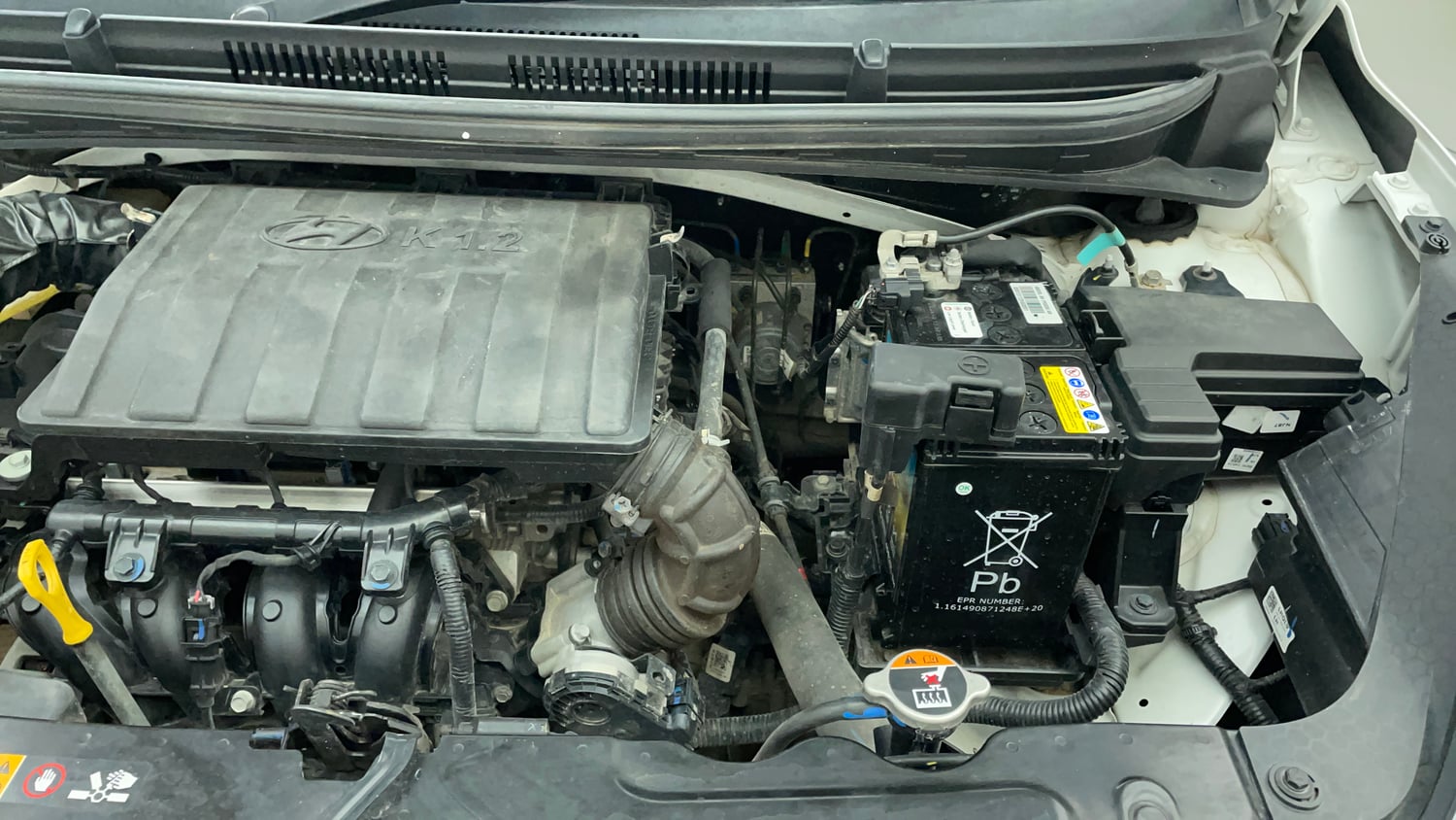 Used 2024 Hyundai Aura SX 1.2 (O) Petrol Petrol Manual engine ENGINE LEFT SIDE VIEW