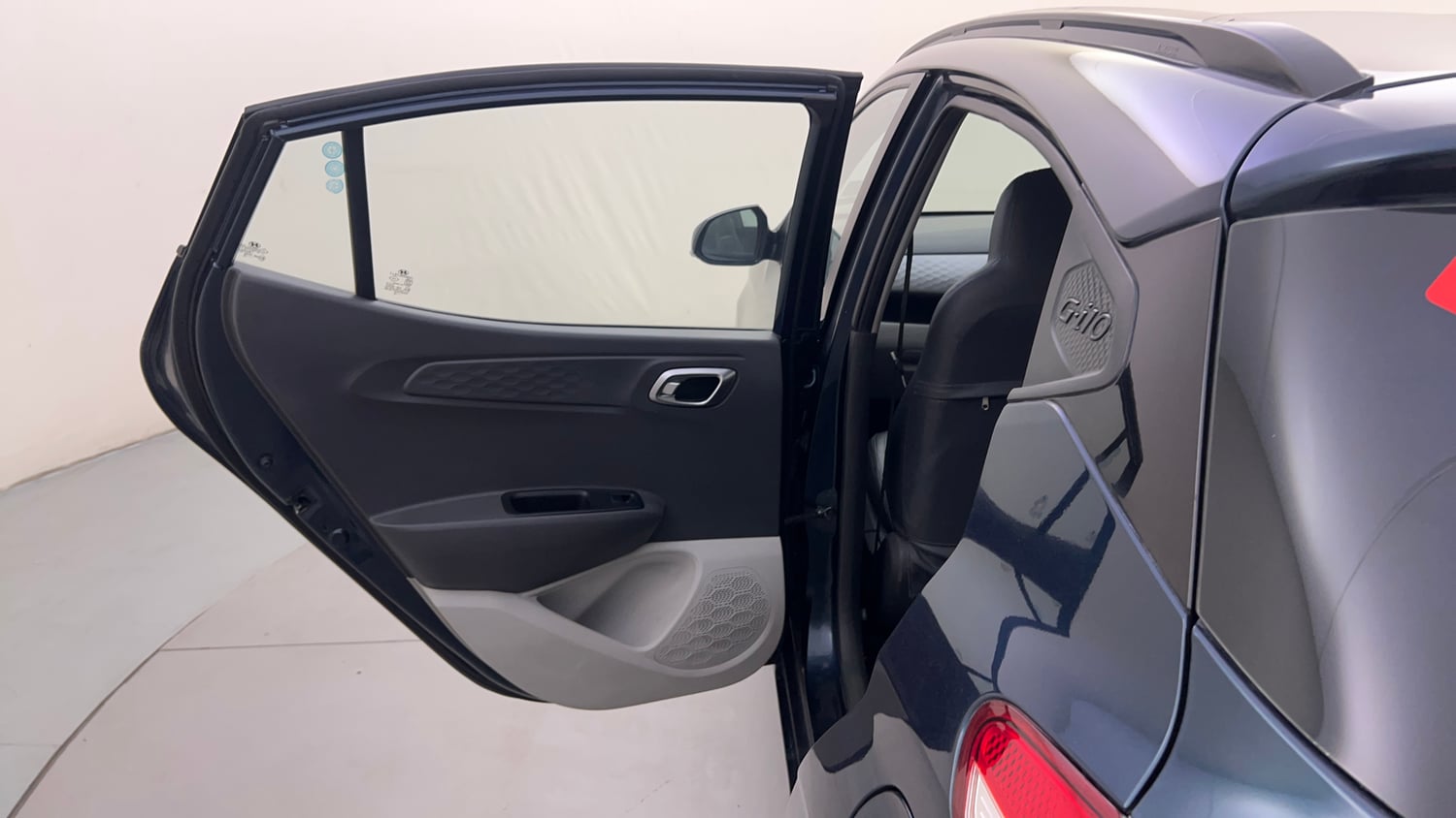 Used 2021 Hyundai Grand i10 Nios Sportz AMT 1.2 Kappa VTVT Petrol Automatic interior LEFT REAR DOOR OPEN VIEW