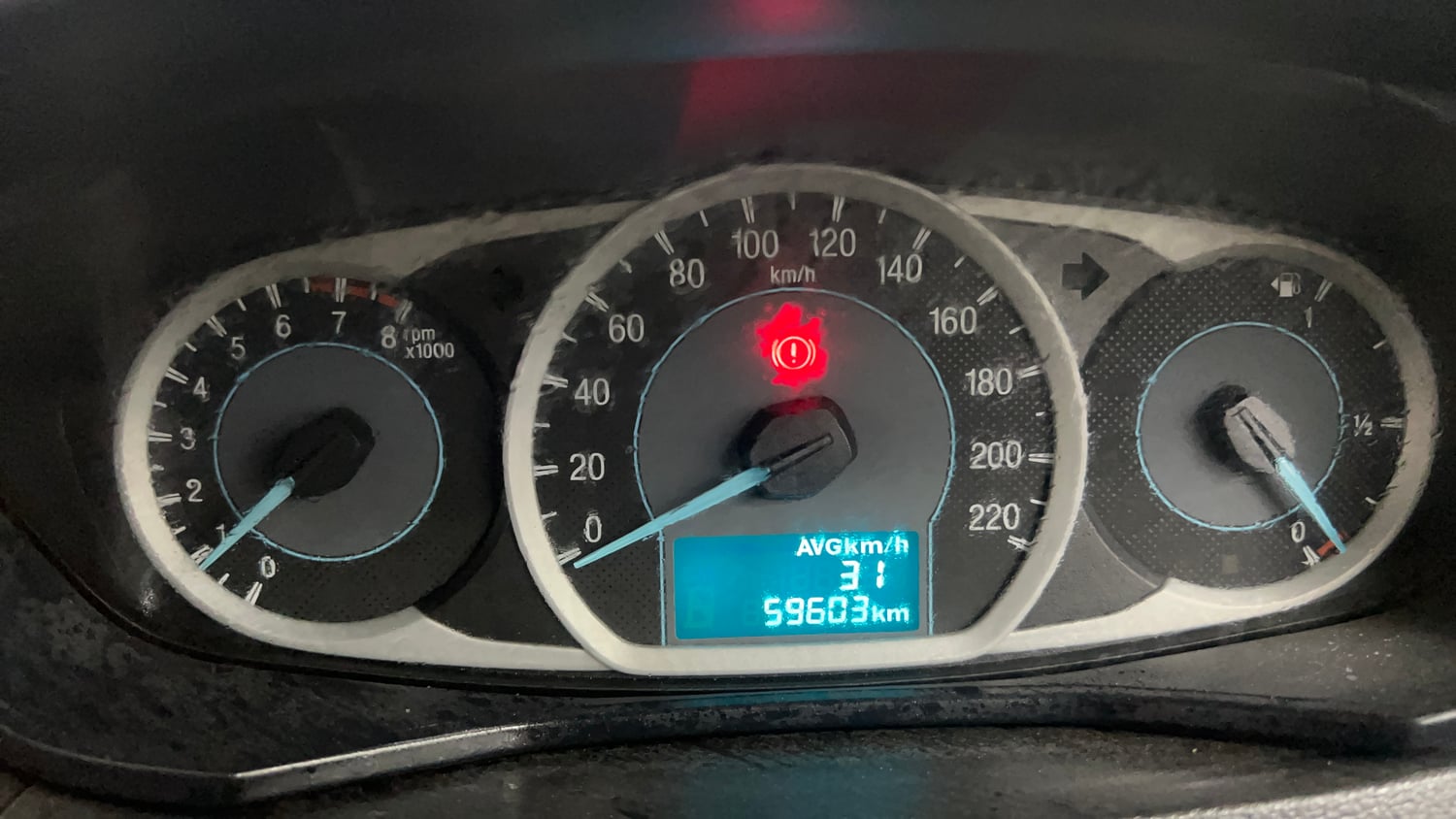 Used 2017 Ford Figo Titanium 1.2 Ti-VCT Petrol Manual interior CLUSTERMETER VIEW