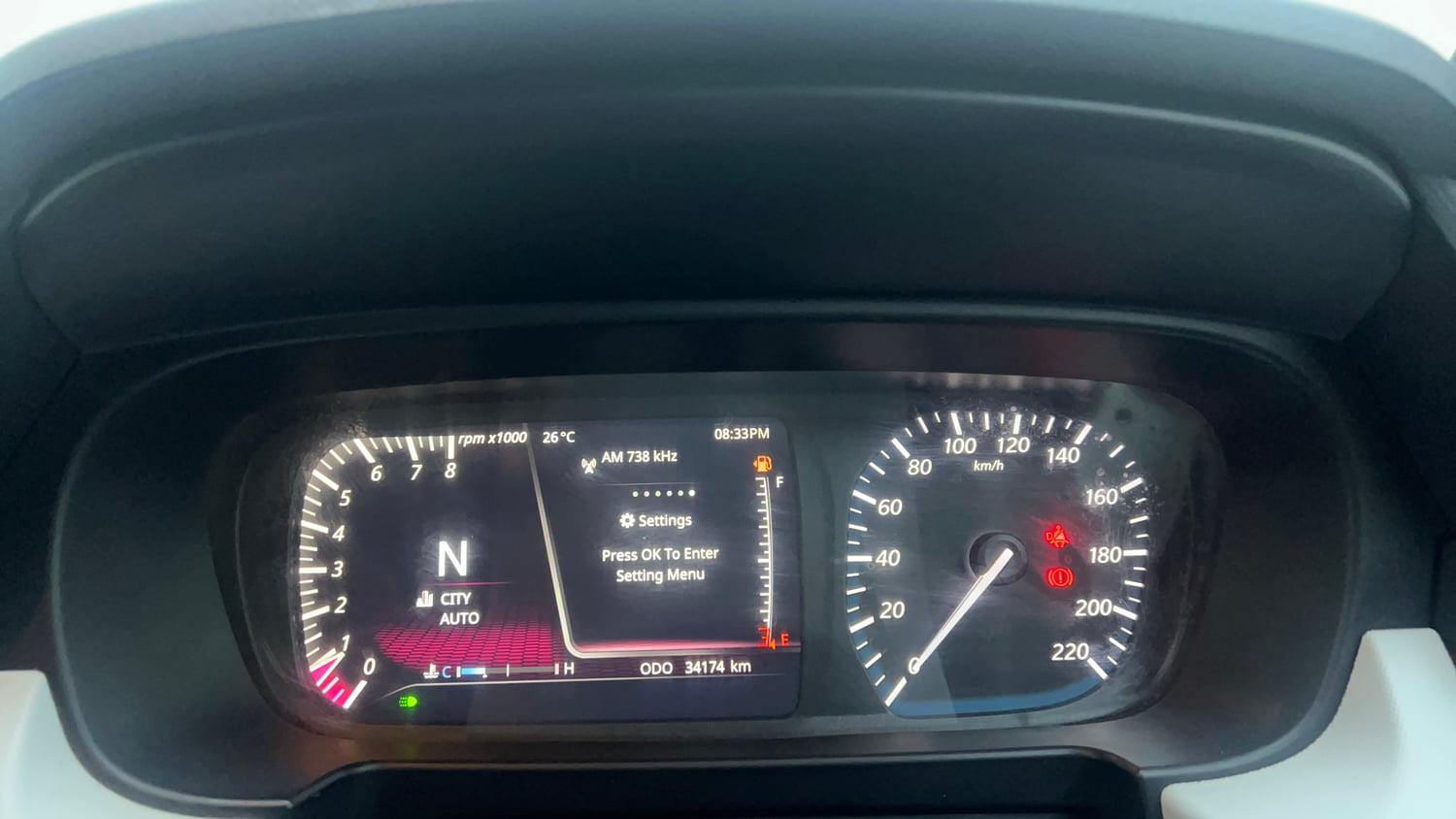 Used 2023 Tata Punch Creative Dual Tone AMT Petrol Automatic interior CLUSTERMETER VIEW