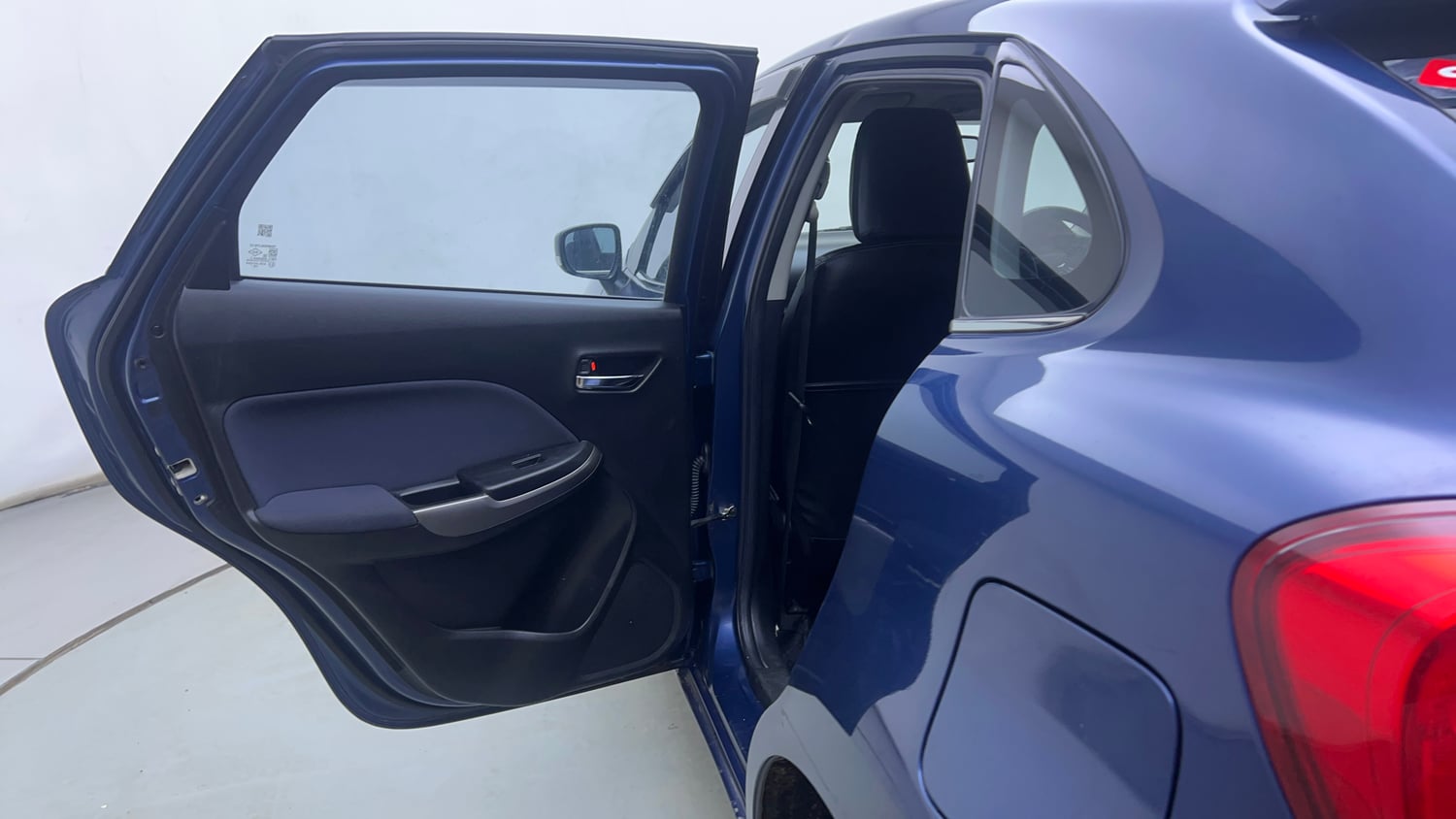 Used 2022 Maruti Suzuki Baleno Zeta Petrol Manual interior LEFT REAR DOOR OPEN VIEW