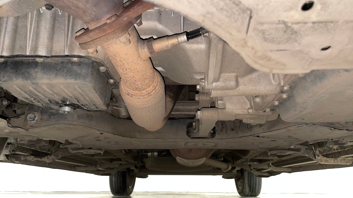 Used 2021 MG Motors Hector Sharp 1.5 Petrol CVT Petrol Automatic extra FRONT LEFT UNDERBODY VIEW