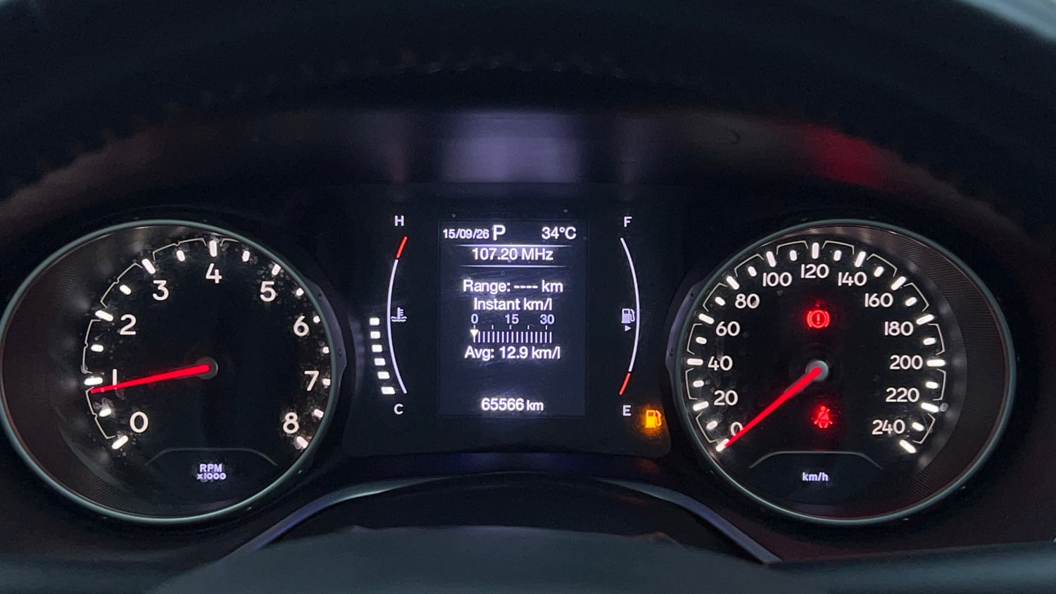 Used 2019 Jeep Compass Limited Plus Petrol AT Petrol Automatic interior CLUSTERMETER VIEW