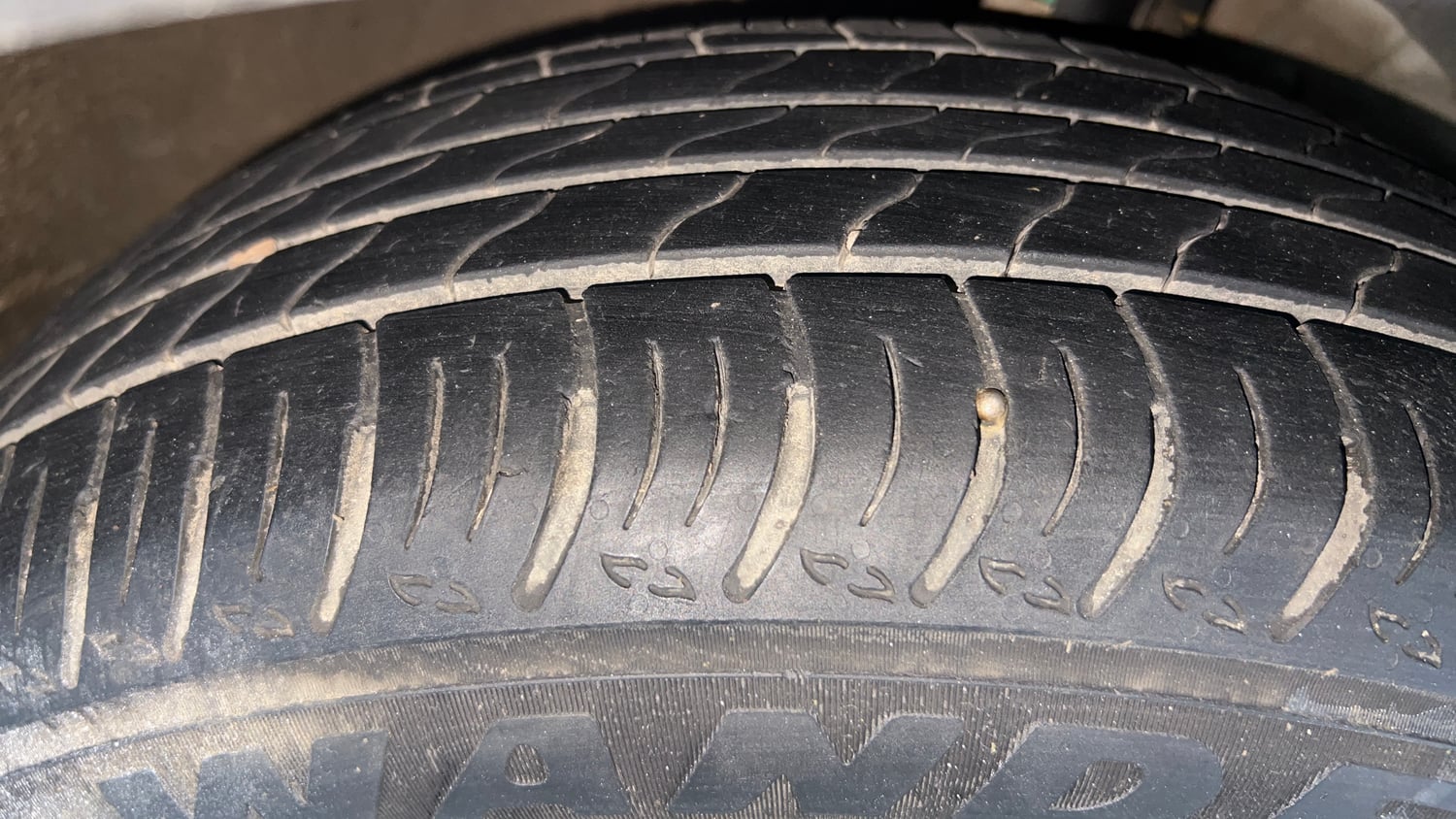 Used 2024 Maruti Suzuki XL6 Zeta MT CNG Cng Manual tyres RIGHT FRONT TYRE TREAD VIEW