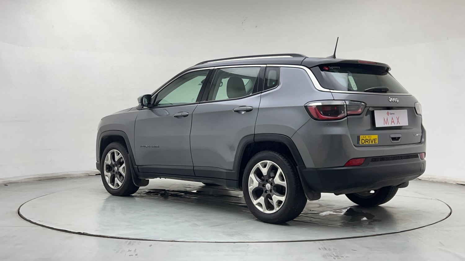 Used 2019 Jeep Compass Limited Plus Petrol AT Petrol Automatic exterior LEFT REAR CORNER VIEW
