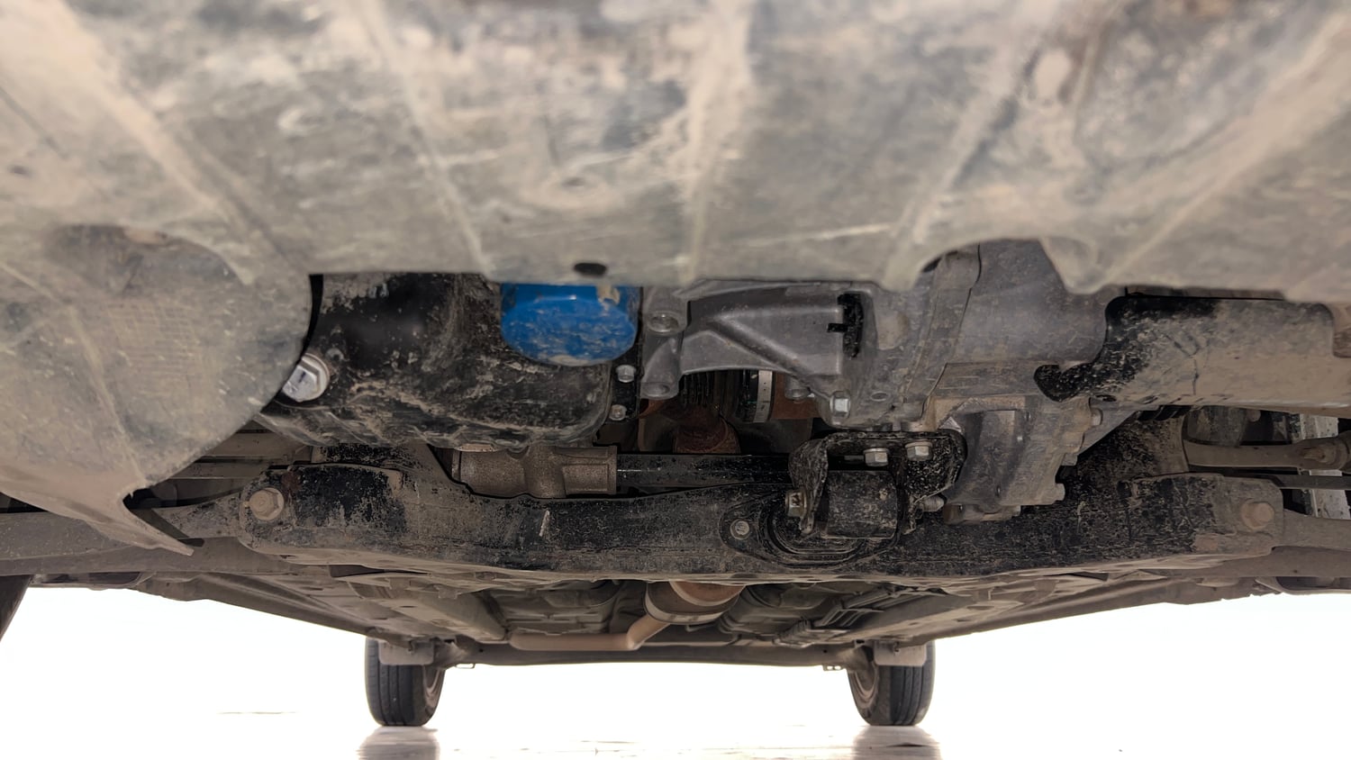 Used 2021 Hyundai Grand i10 Nios Sportz AMT 1.2 Kappa VTVT Petrol Automatic extra FRONT LEFT UNDERBODY VIEW