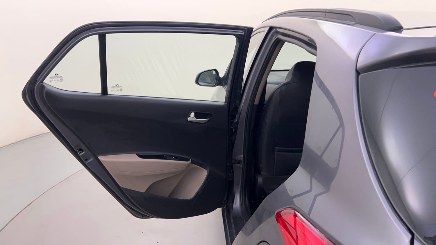 Used 2017 Hyundai Grand i10 Sportz (O) AT 1.2 Kappa VTVT Petrol Automatic interior LEFT REAR DOOR OPEN VIEW