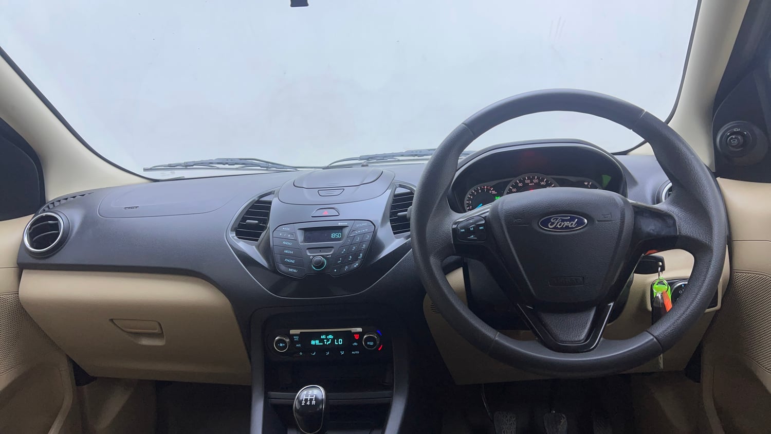 Used 2017 Ford Figo Aspire Titanium 1.2 Ti-VCT Petrol Manual interior DASHBOARD VIEW