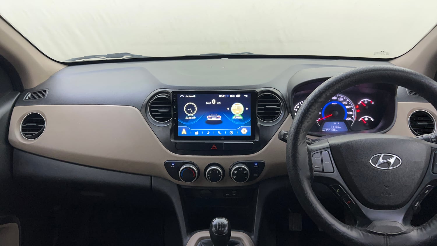 Used 2018 Hyundai Grand i10 Magna 1.2 Kappa VTVT Petrol Manual interior MUSIC SYSTEM & AC CONTROL VIEW