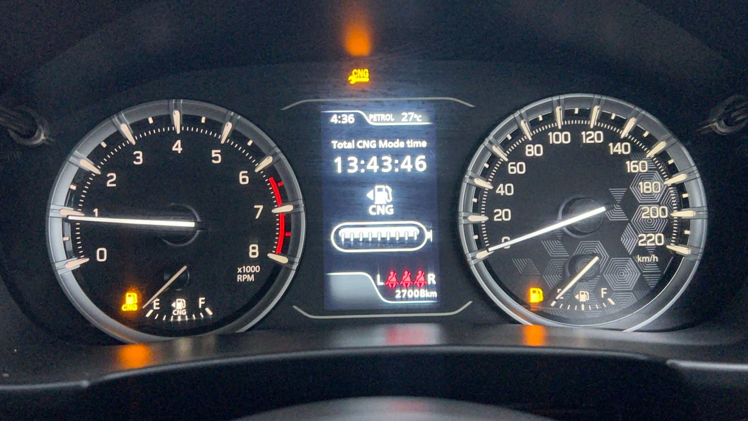 Used 2024 Maruti Suzuki Grand Vitara Delta CNG Cng Manual interior CLUSTERMETER VIEW