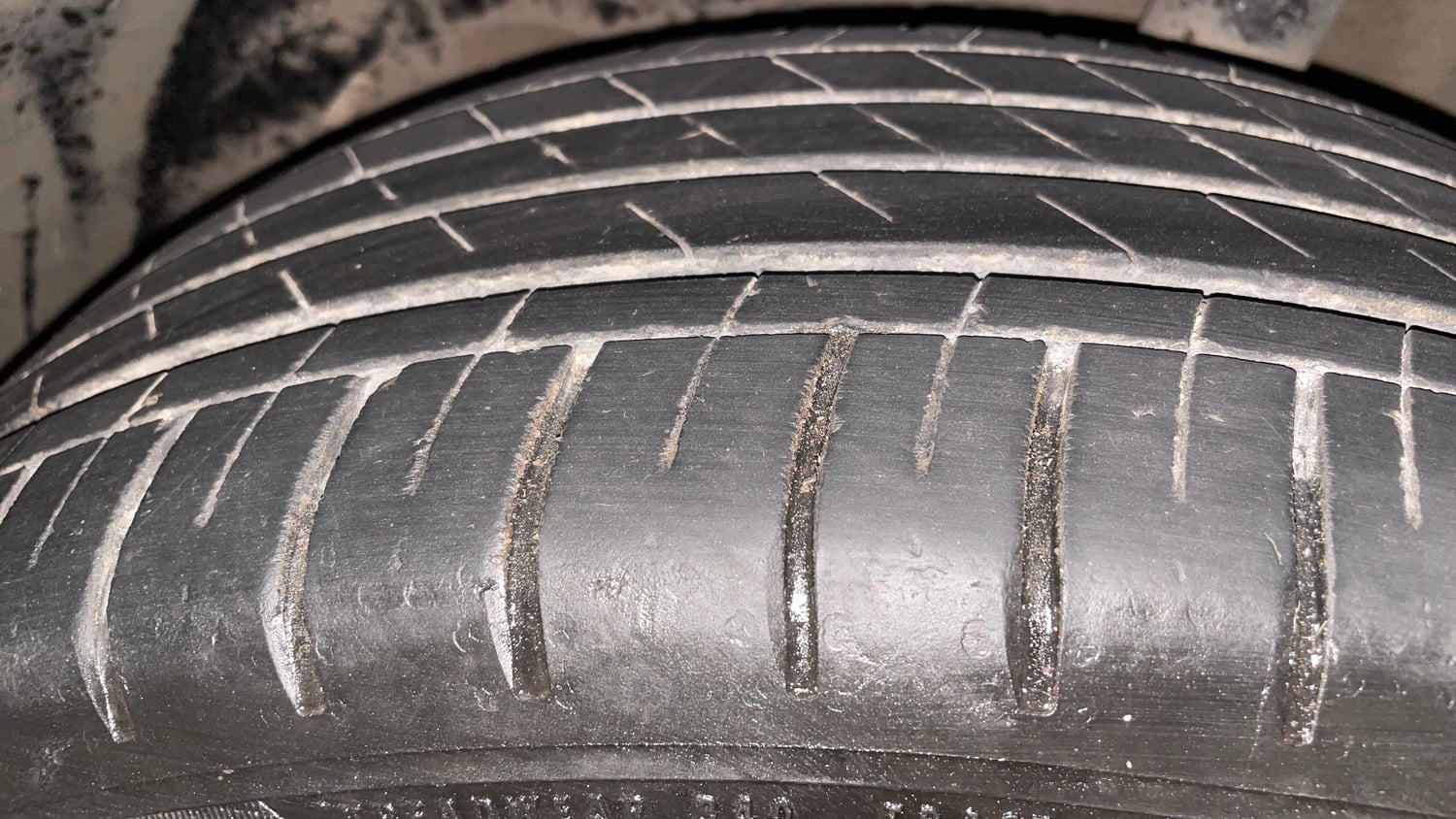 Used 2021 MG Motors Hector Sharp 1.5 Petrol CVT Petrol Automatic tyres LEFT FRONT TYRE TREAD VIEW