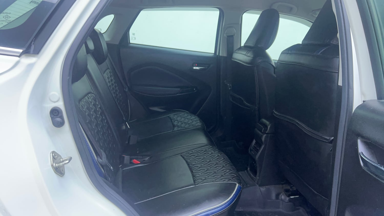 Used 2024 Maruti Suzuki Baleno Alpha MT Petrol Manual interior RIGHT SIDE REAR DOOR CABIN VIEW