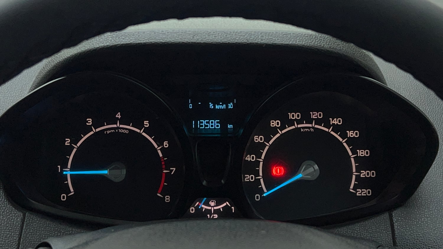 Used 2015 Ford EcoSport Trend 1.5 Ti-VCT Petrol Manual interior CLUSTERMETER VIEW
