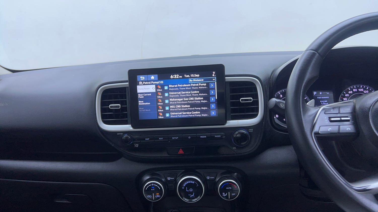Used 2021 Hyundai Venue SX Plus 1.0 Turbo DCT Petrol Automatic interior MUSIC SYSTEM & AC CONTROL VIEW