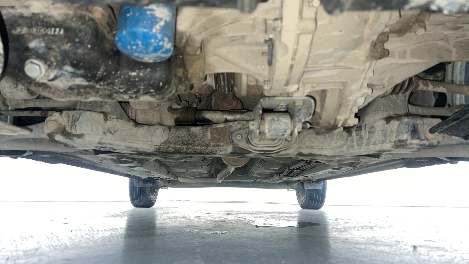 Used 2021 Hyundai Grand i10 Nios Sportz 1.2 Kappa VTVT CNG Cng Manual extra FRONT LEFT UNDERBODY VIEW