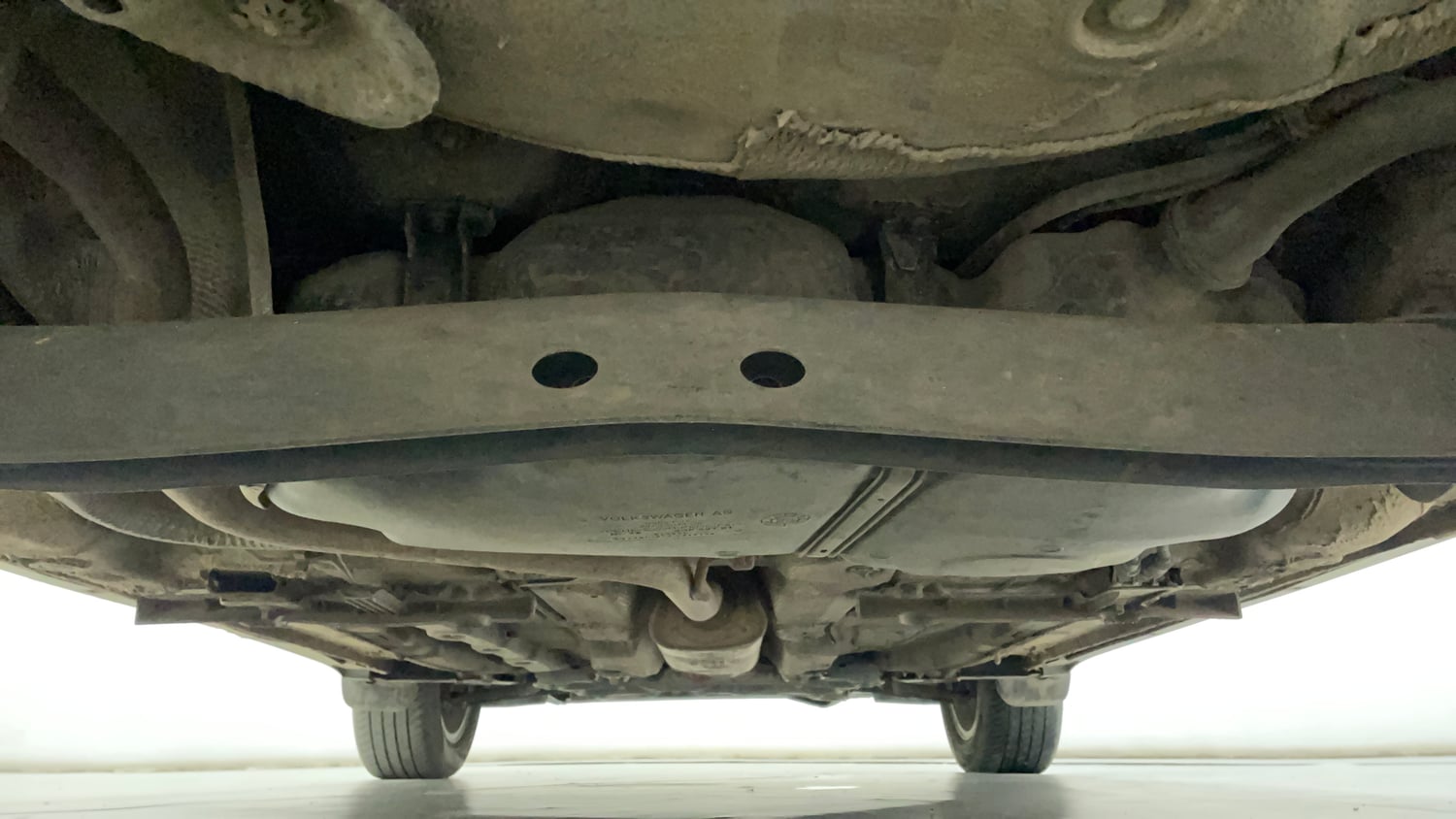 Used 2023 Skoda Kushaq Ambition 1.0L TSI MT Petrol Manual extra REAR UNDERBODY VIEW (TAKEN FROM REAR)