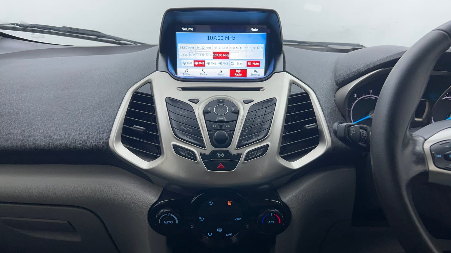 Used 2017 Ford EcoSport Titanium 1.5L TDCi Diesel Manual interior MUSIC SYSTEM & AC CONTROL VIEW