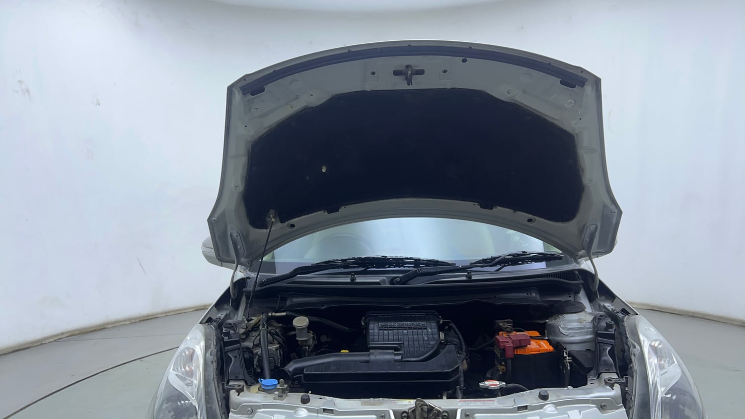 Used 2015 Maruti Suzuki Swift Dzire ZXI Petrol Manual engine ENGINE & BONNET OPEN FRONT VIEW