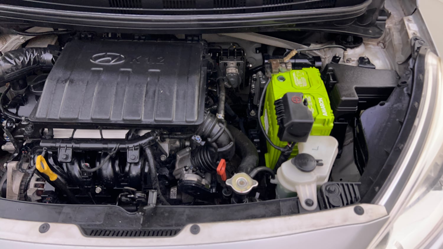 Used 2018 Hyundai Grand i10 Sportz AT 1.2 Kappa VTVT Petrol Automatic engine ENGINE LEFT SIDE VIEW