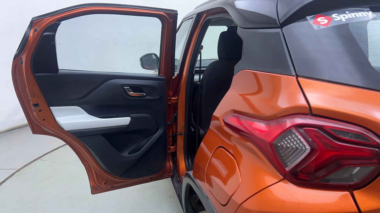 Used 2023 Tata Punch Creative Dual Tone AMT Petrol Automatic interior LEFT REAR DOOR OPEN VIEW
