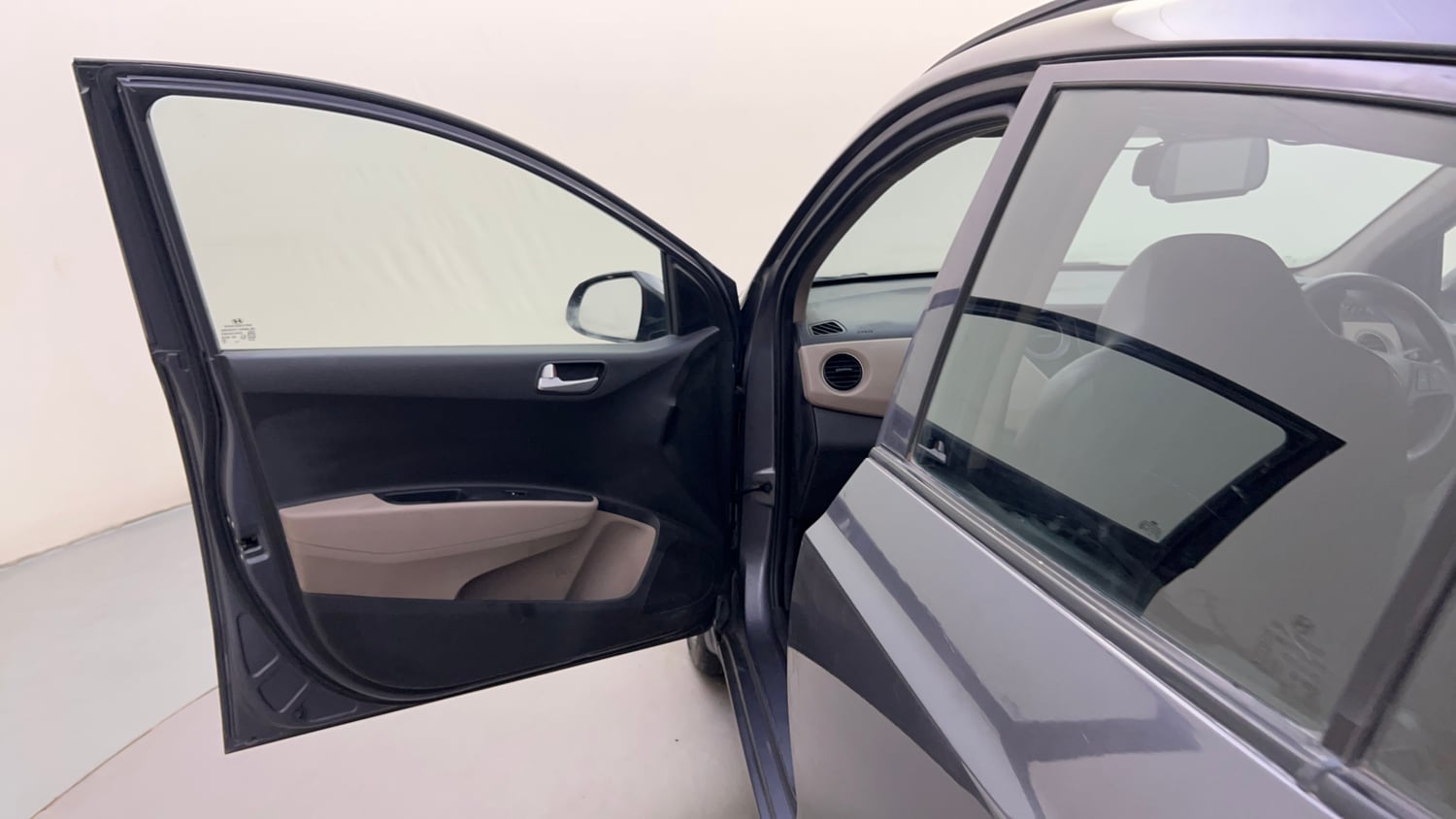 Used 2017 Hyundai Grand i10 Sportz (O) AT 1.2 Kappa VTVT Petrol Automatic interior LEFT FRONT DOOR OPEN VIEW